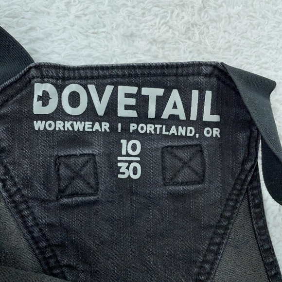Dovetail Workwear Overalls Womens 10 Black Freshley Cosy Lined Bib 30" Inseam - Picture 5 of 12